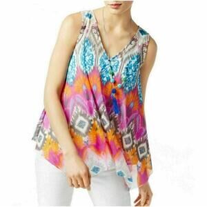 I.N.C. INTERNATIONAL CONCEPTS * Sheer Women’s Multicolor Tank Top SIZE PET